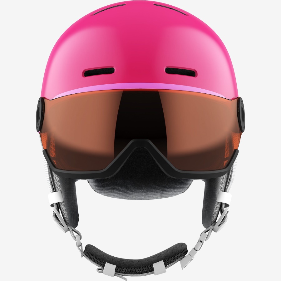 Junior-Kids' Helmet Grom Visor Glossy-Pink