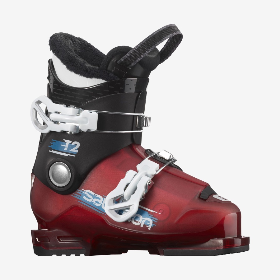 Junior-Kids' On-Piste Boots T2 Rt Black-Red-White