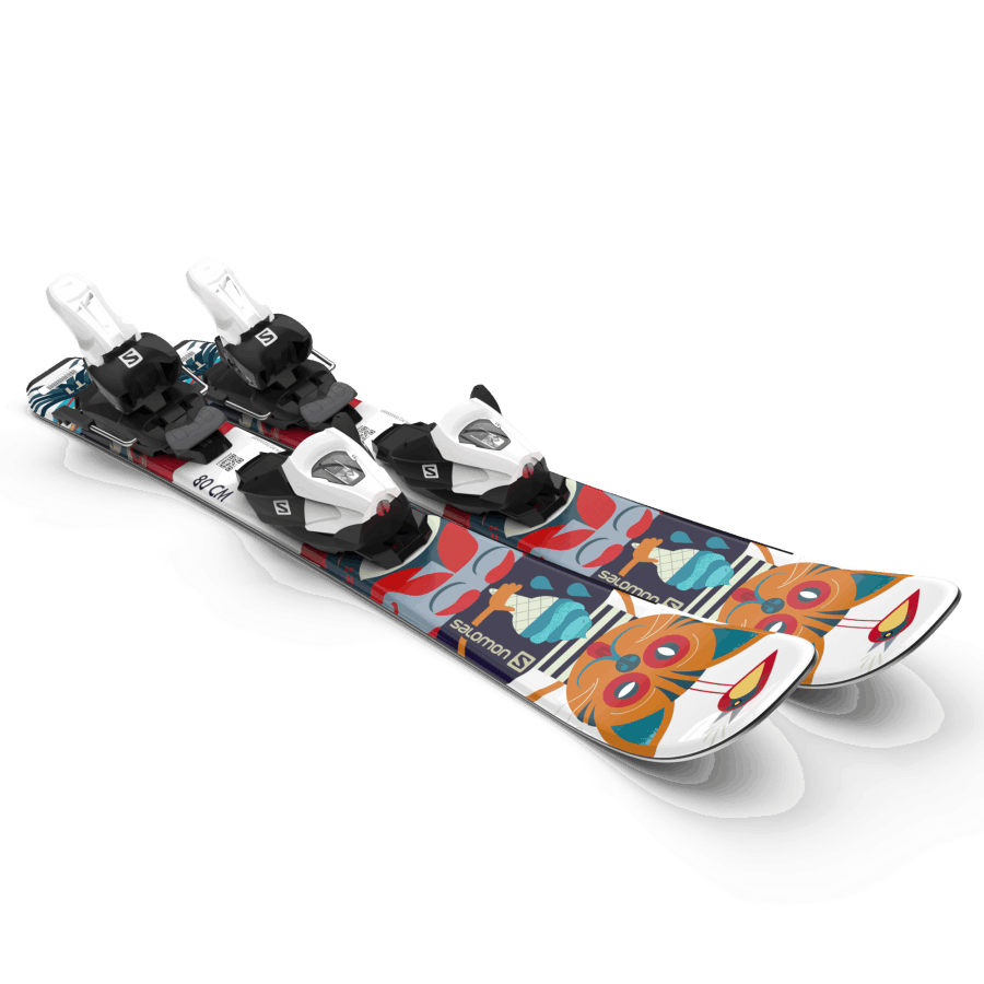 Junior-Kids' On-Piste Ski Package T1 Xs (And C5) White-Multicolor