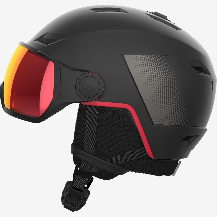 Unisex Helmet Pioneer Lt Visor Sigma Goji Red Black-Goji Berry