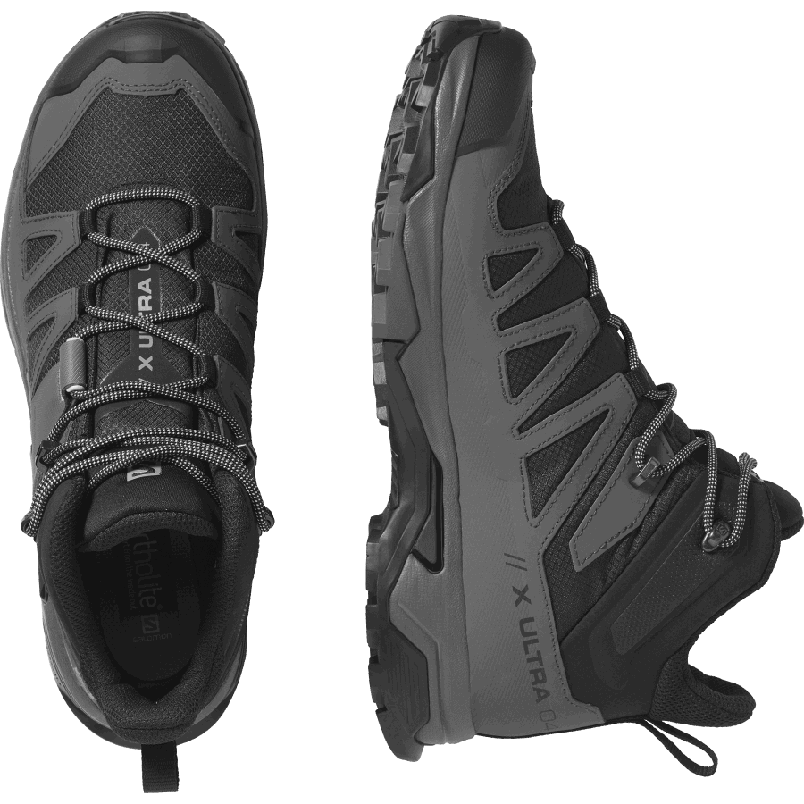 Men's Hiking Boots X Ultra 4 Mid Wide Gore-Tex Black-Magnet-Pearl Blue