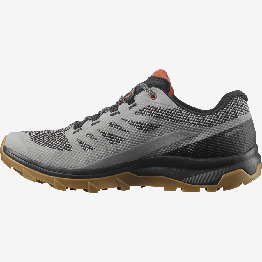 Men's Hiking Shoes Outline Gore-Tex Frost Gray-Black-Burnt Brick