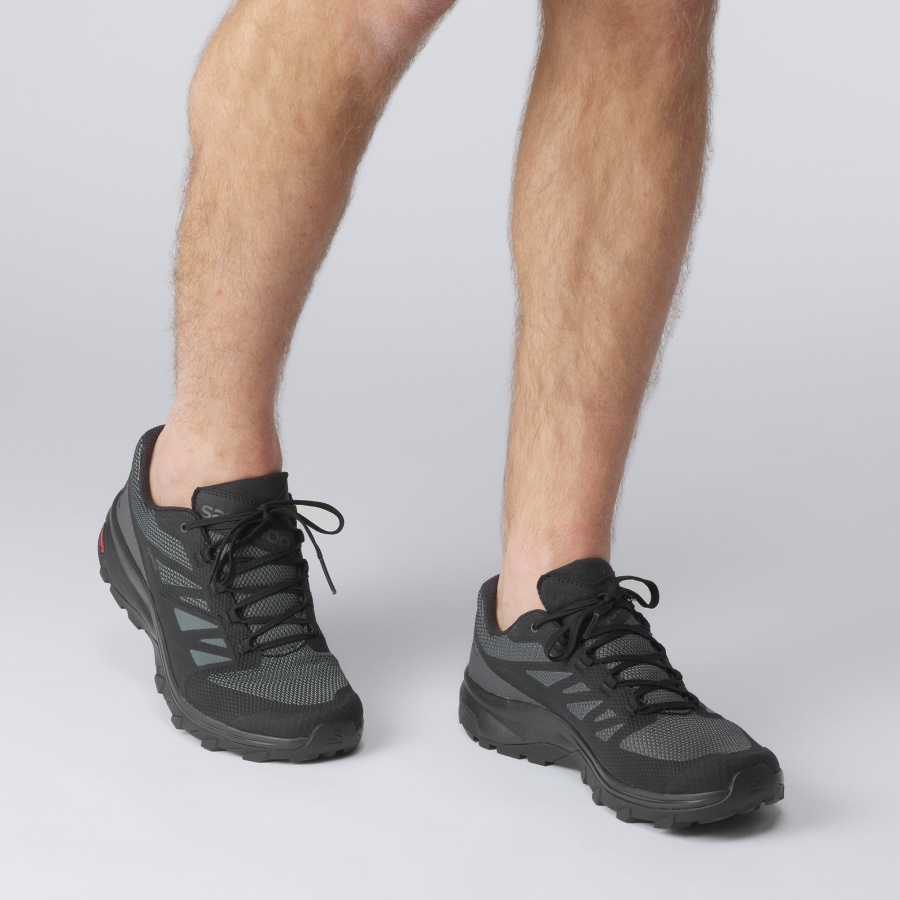 Men's Hiking Shoes Outline Wide Gore-Tex Black-Phantom-Magnet