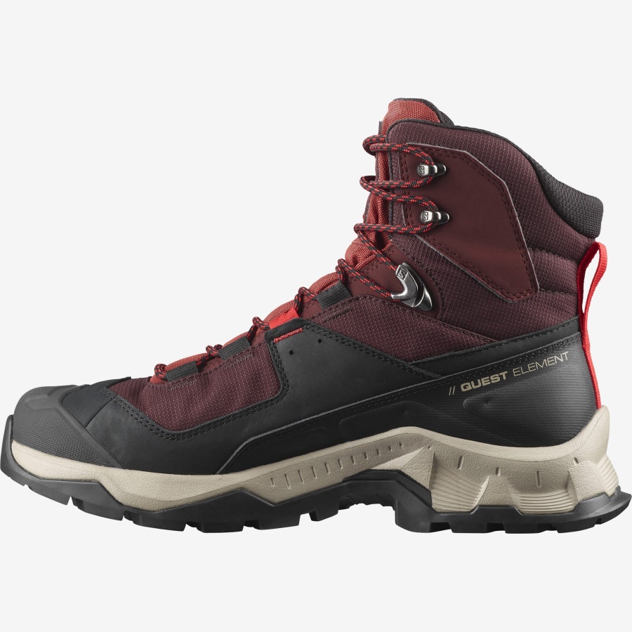 Men's Leather Hiking Boots Quest Element Gore-Goji Berry