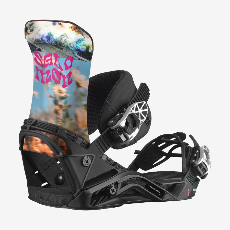 Men's Snowboard Bindings District Black-Flower