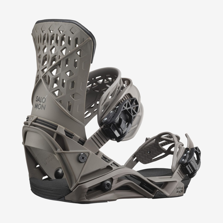 Men's Snowboard Bindings Highlander Grey-Black