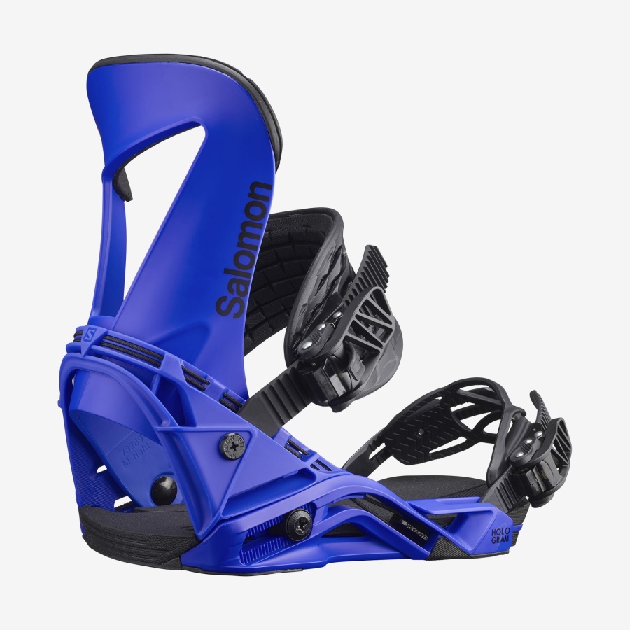 Men's Snowboard Bindings Hologram Blue