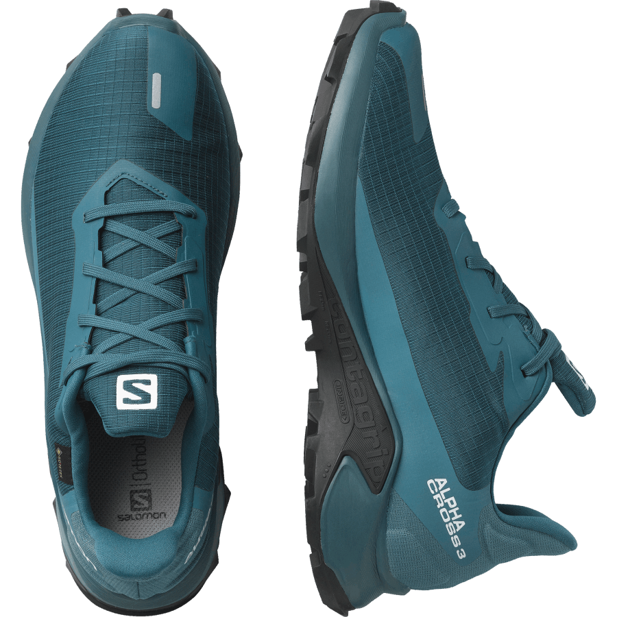 Men's Trail Running Shoes Alphacross 3 Gore-Tex Blue-Mallard Blue