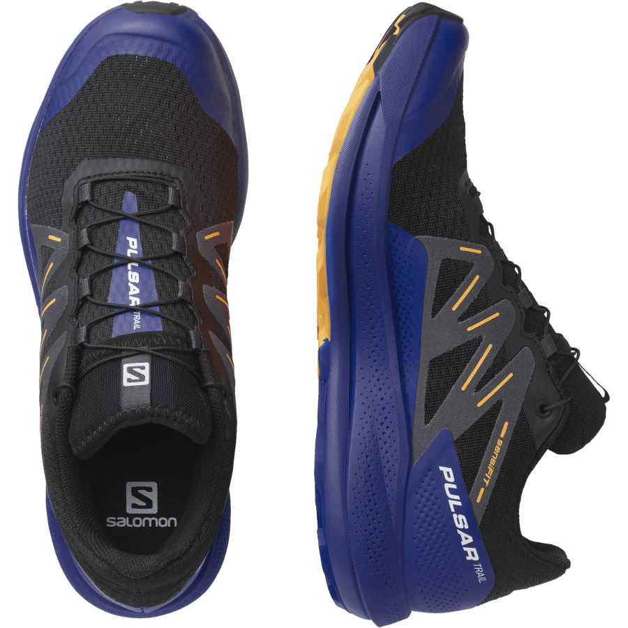 Men's Trail Running Shoes Pulsar Trail Black-Blue-Blazing Orange