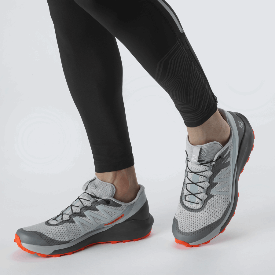 Men's Trail Running Shoes Sense Ride 4 Pearl Blue-Ebony-Red Orange