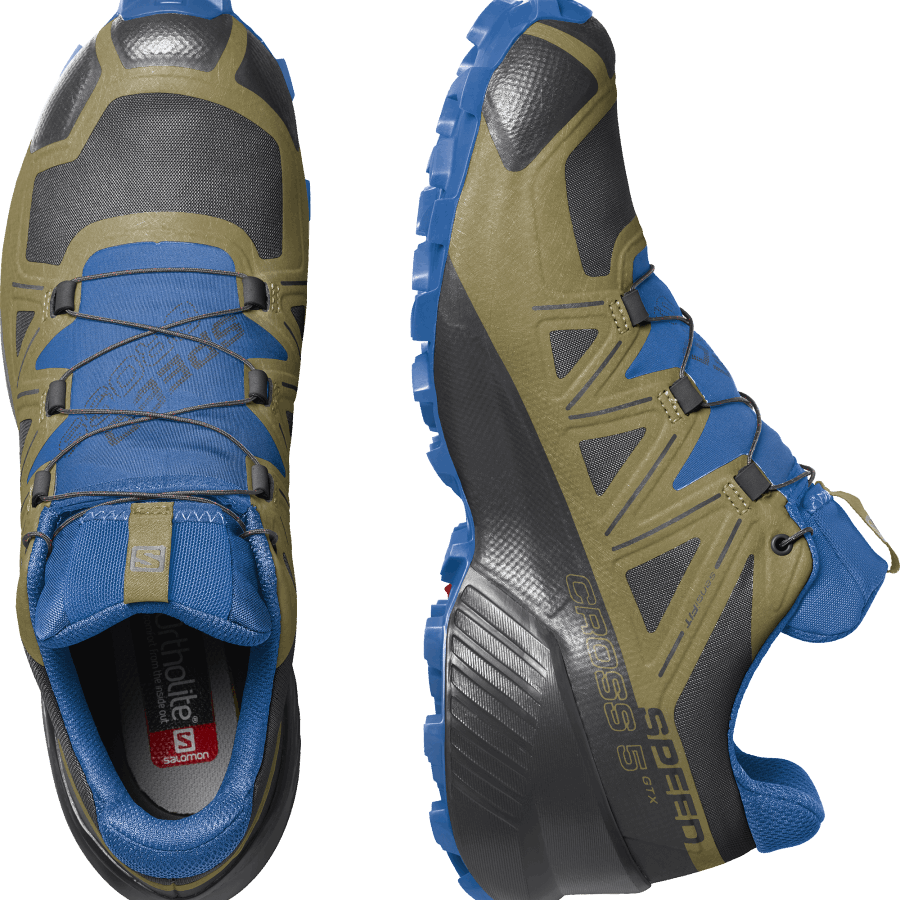 Men's Trail Running Shoes Speedcross 5 Gore-Tex Black-Green Moss