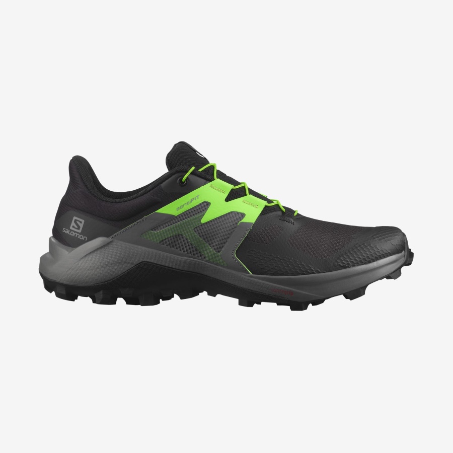 Men's Trail Running Shoes Wildcross 2 Black-Quiet Shade-Green Gecko