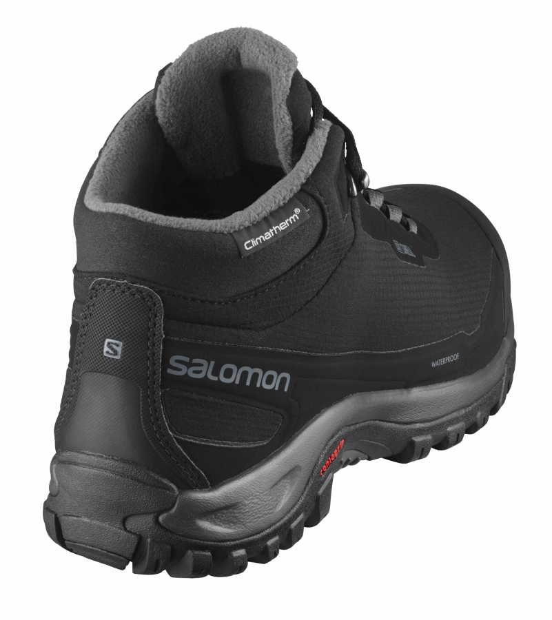 Men's Winter Boots Shelter Climasalomon™ Waterproof Black-Ebony