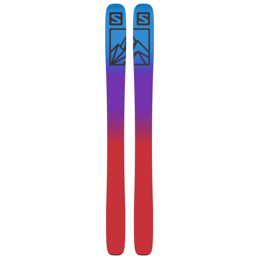 Unisex All-Mountain Skis Qst Blank Illusion Blue-Red-Process Blue