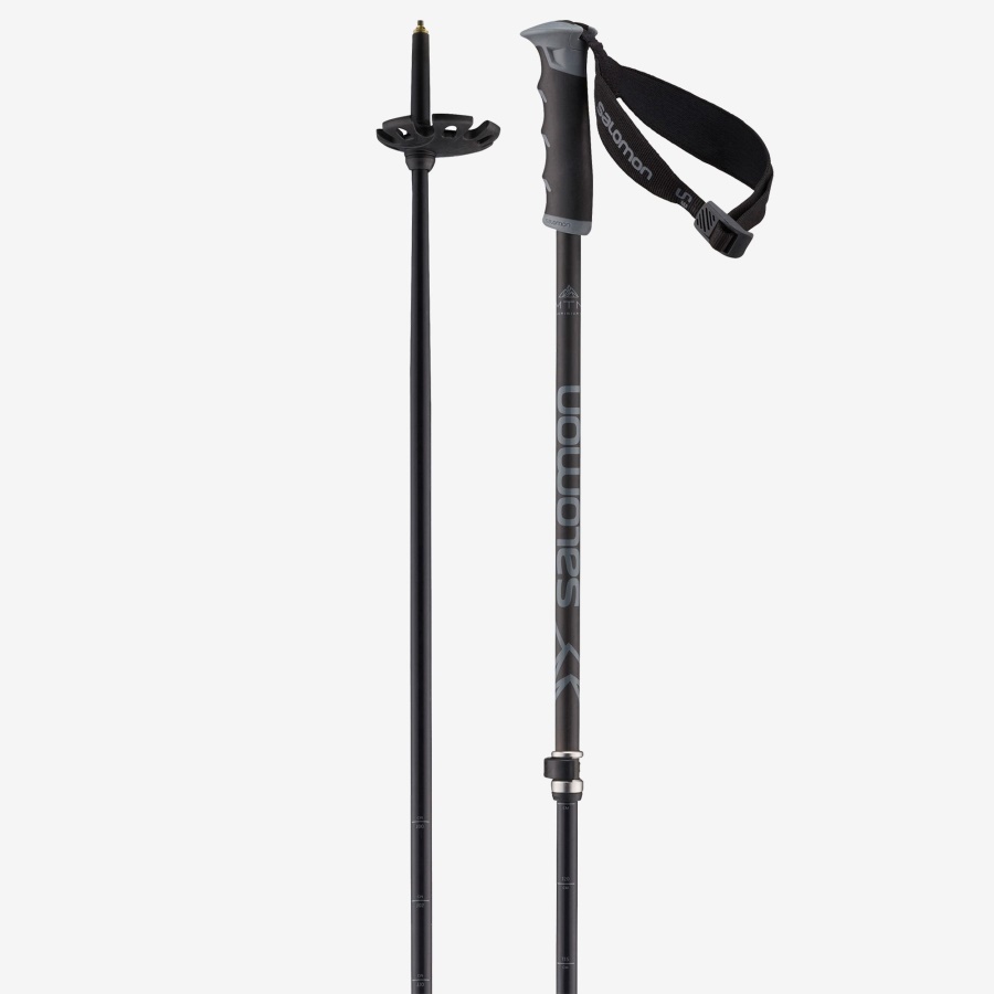 Unisex Alpine Poles Mtn Alu S3 Black-Grey