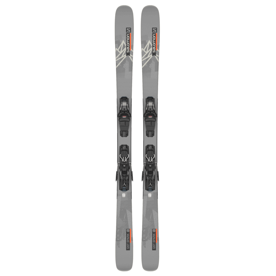 Unisex Freestyle Ski Package Qst Spark (And M10) Storm Gray-Black-Flame