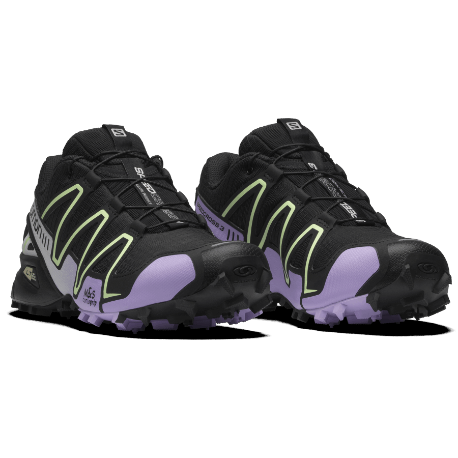 Unisex Sportstyle Shoes Speedcross 3 Black-Lavender-Patina Green