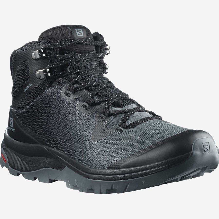 Women's Hiking Boots Vaya Mid Gore-Tex Stormy Weather-Black-Trooper