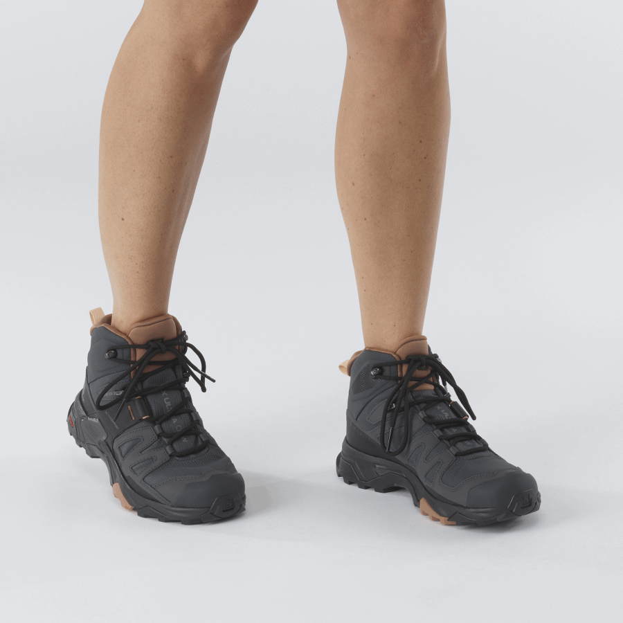Women's Hiking Boots X Ultra 4 Mid Gore-Tex Ebony-Mocha Mousse-Almond Cream