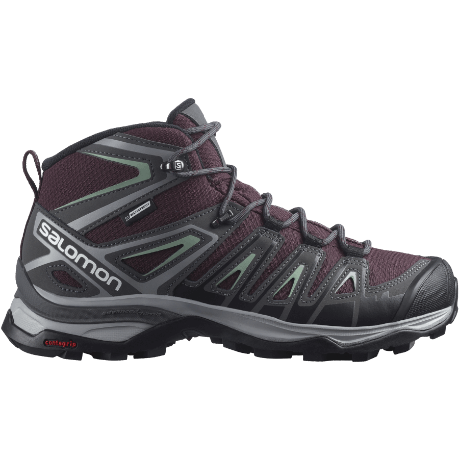 Women's Hiking Boots X Ultra Pioneer Mid Climasalomon™ Waterproof Magnet-Green