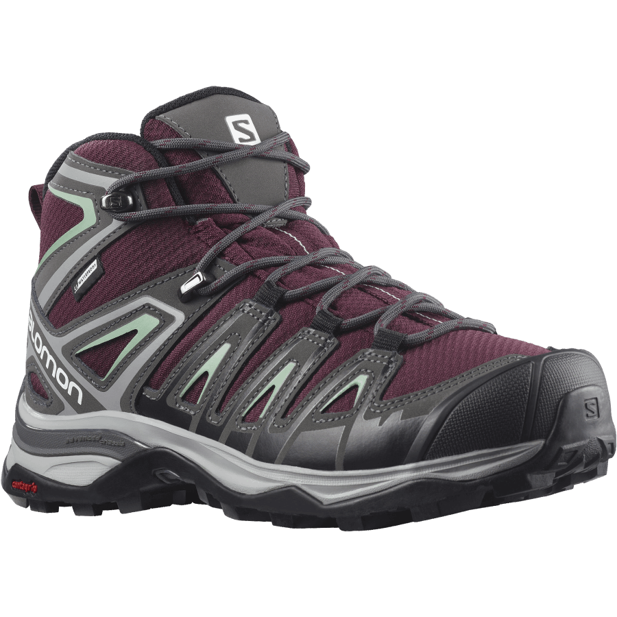 Women's Hiking Boots X Ultra Pioneer Mid Climasalomon™ Waterproof Magnet-Green