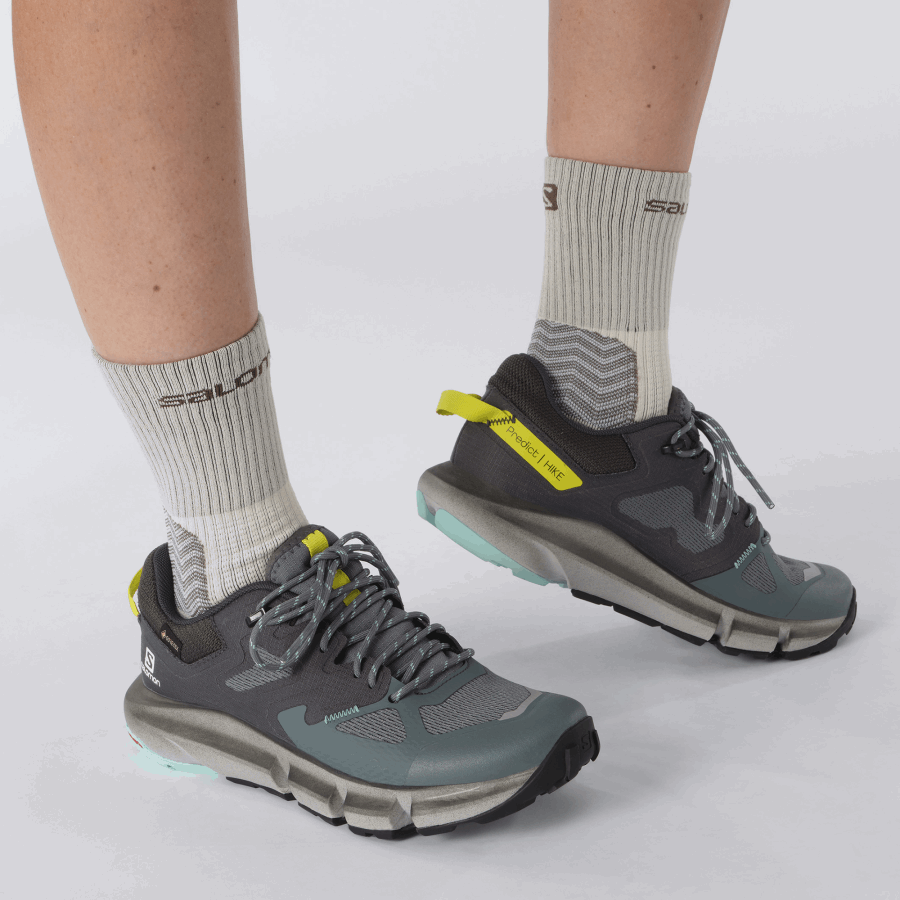 Women's Hiking Shoes Predict Hike Gore-Tex Stormy Weather-Ebony-Turquoise