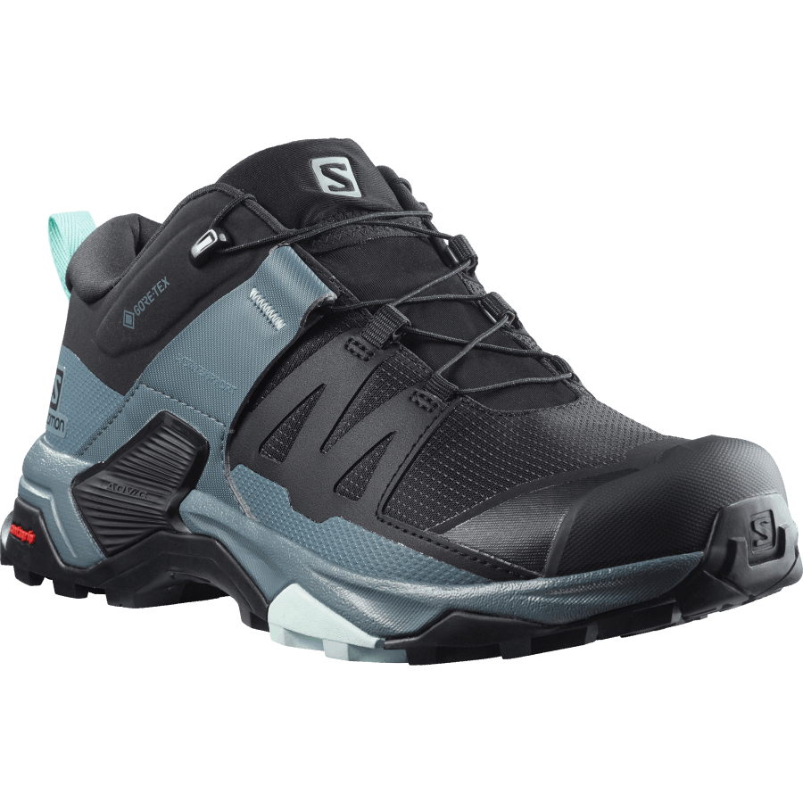 Women's Hiking Shoes X Ultra 4 Gore-Tex Black-Stormy Weather-Opal Blue