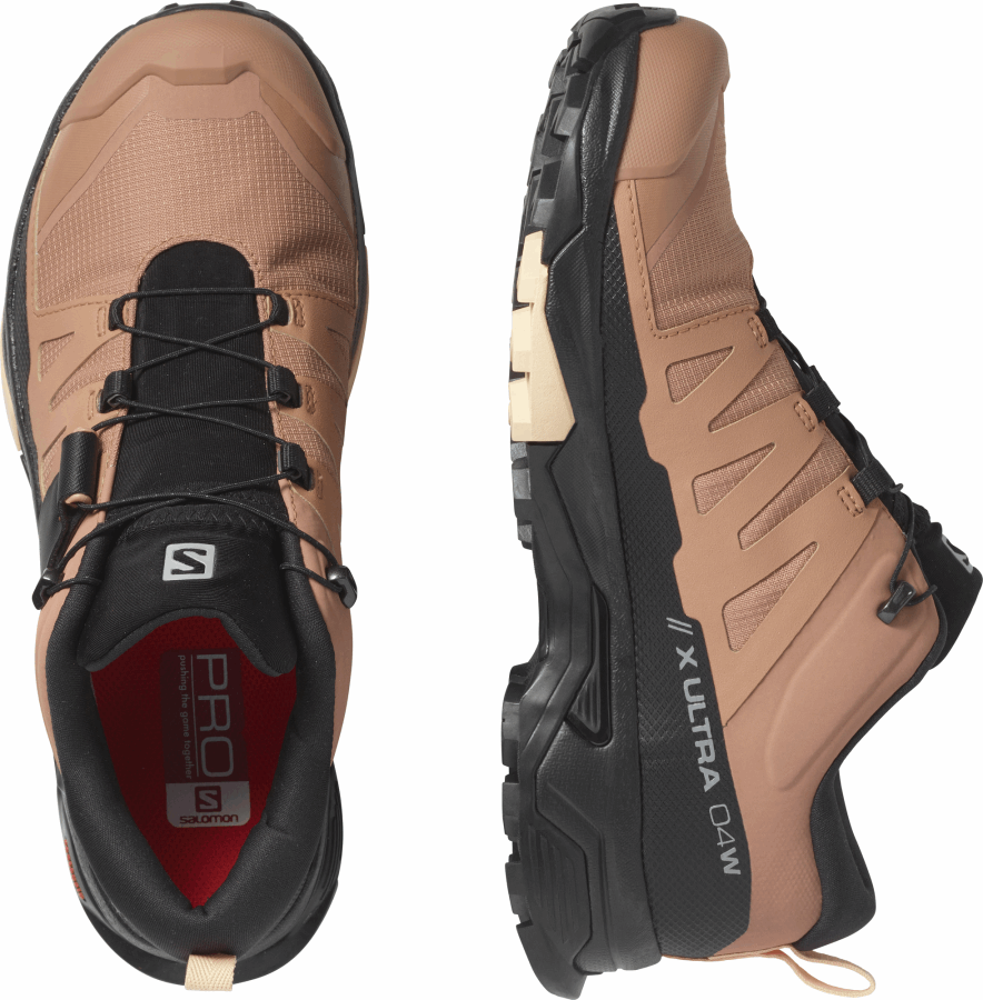 Women's Hiking Shoes X Ultra 4 Gore-Tex Mocha Mousse-Black-Almond Cream