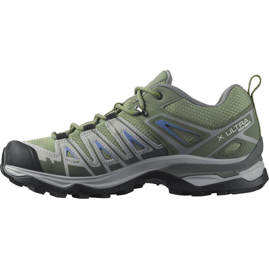 Women's Hiking Shoes X Ultra Pioneer Oil Green-Castor Gray-Blue