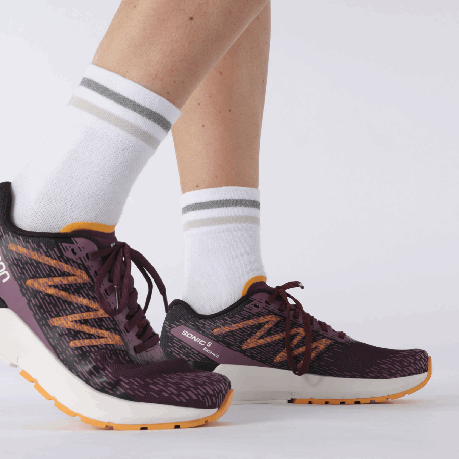 Women's Running Shoes Sonic 5 Balance Grape Wine-Black-Blazing Orange