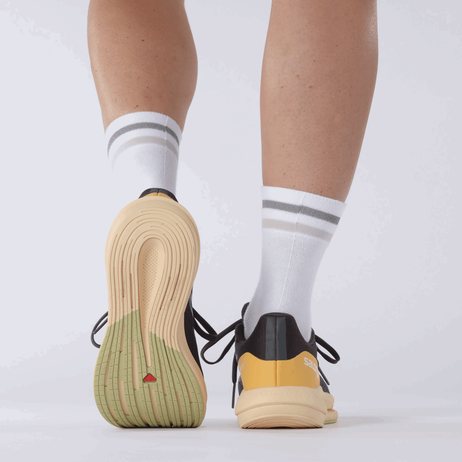 Women's Running Shoes Spectur Ebony-Almond Cream-Leek Green