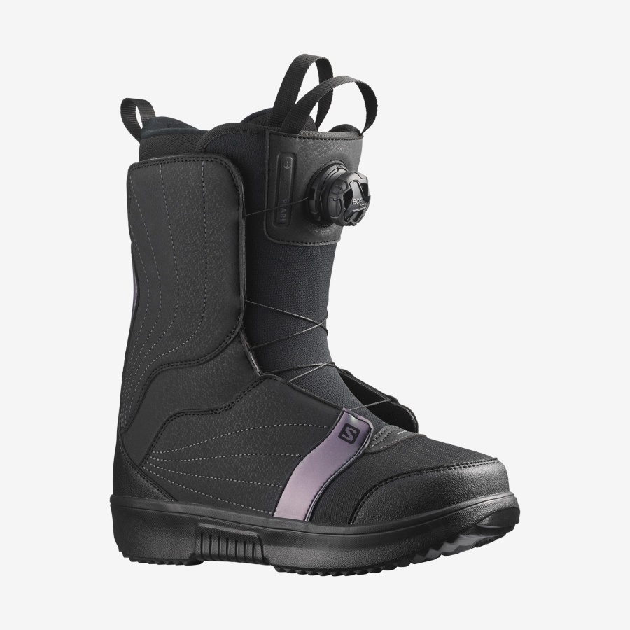 Women's Snowboard Boots Pearl Boa Black-Royal Lilac