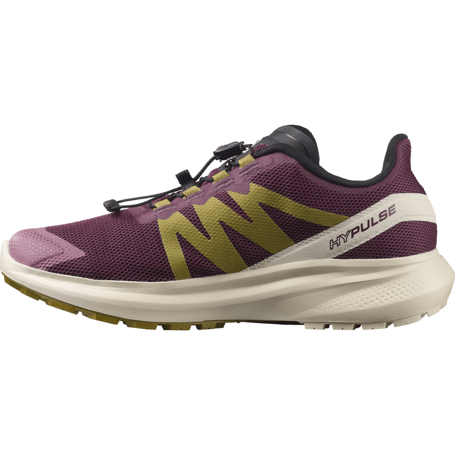 Women's Trail Running Shoes Hypulse Grape Wine-Rainy Day-Green Moss