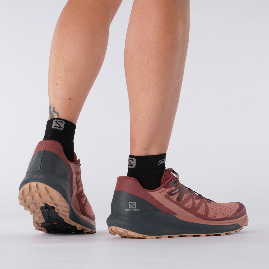 Women's Trail Running Shoes Sense Ride 4 Brick Dust-India Ink-Sirocco