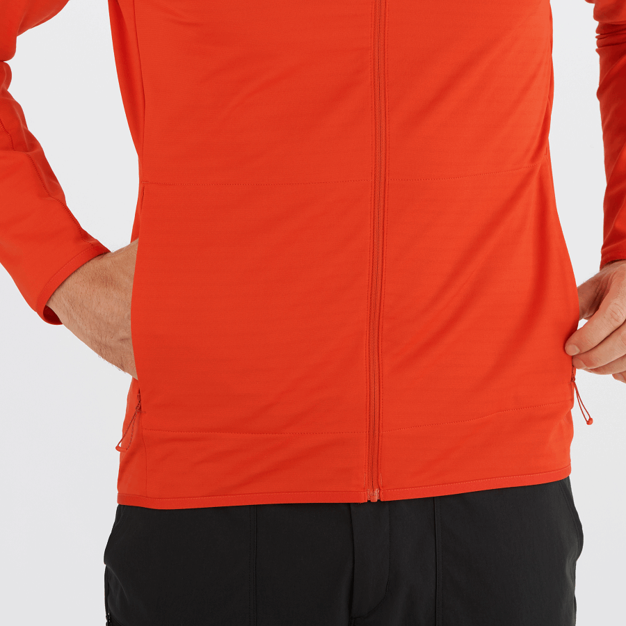 Men's Full Zip Midlayer Jacket Essential Lightwarm Fiery Red