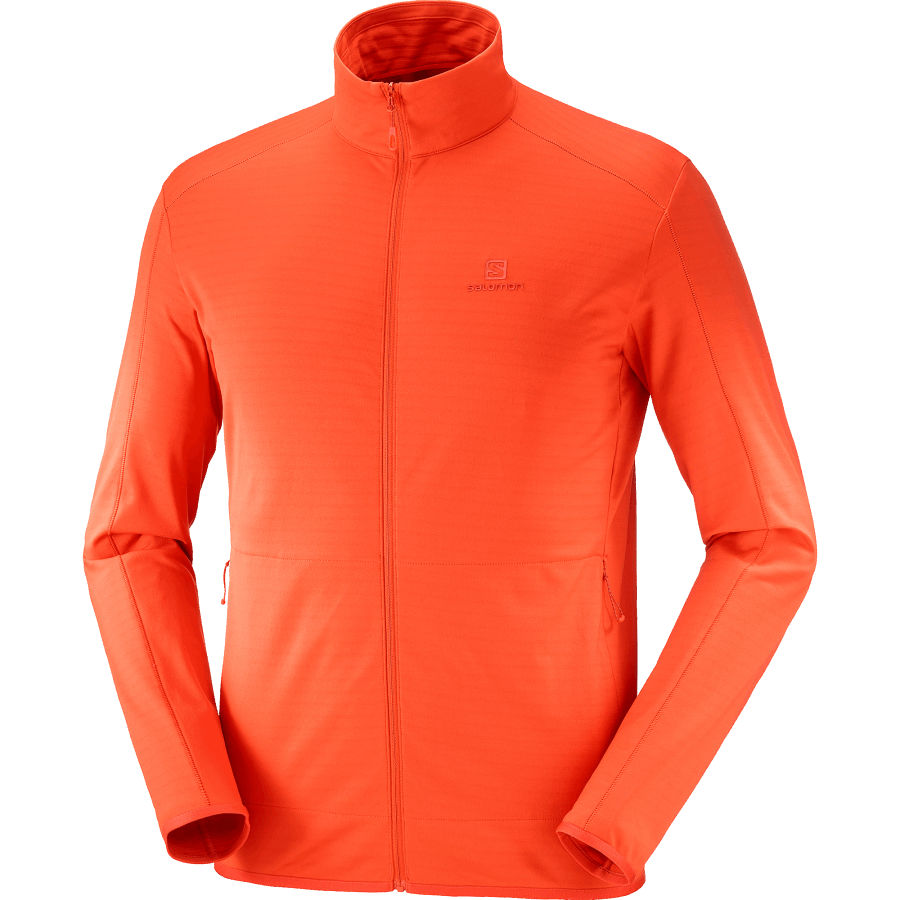 Men's Full Zip Midlayer Jacket Essential Lightwarm Fiery Red
