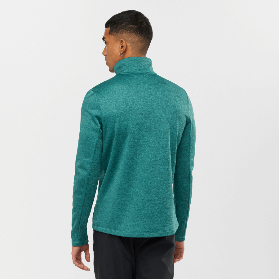 Men's Full Zip Midlayer Jacket Essential Lightwarm Heather Pacific-Heather