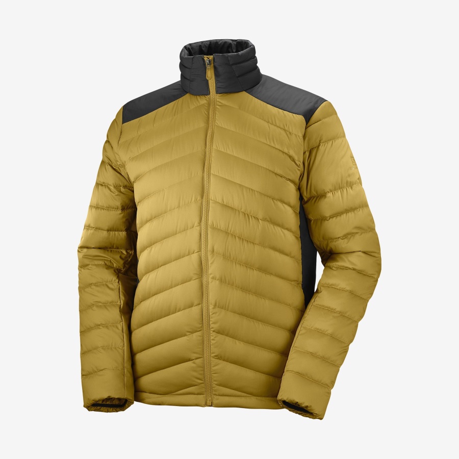 Men's Full Zip Midlayer Jacket Essential Xwarm Down Cumin-Black