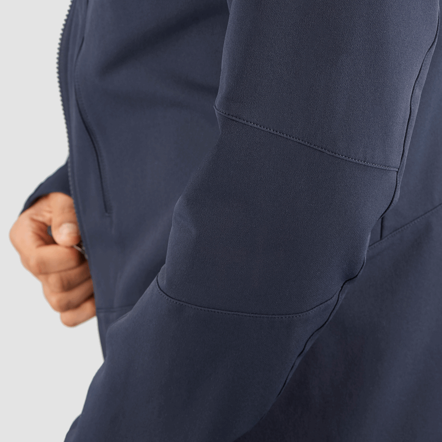 Men's Full Zip Midlayer Jacket Outpeak Softshell Night Sky