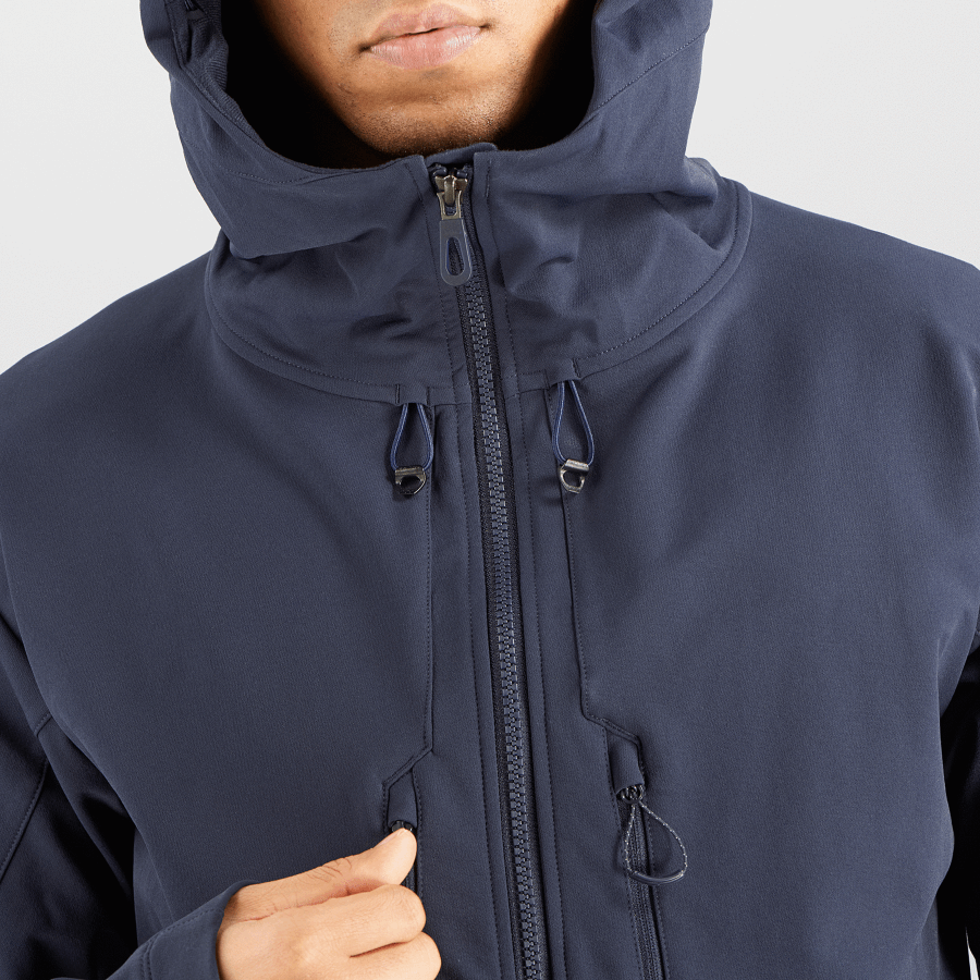 Men's Full Zip Midlayer Jacket Outpeak Softshell Night Sky