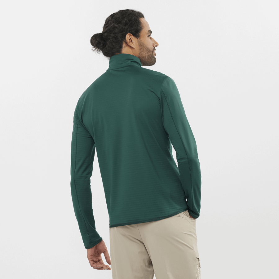 Men's Half Zip Midlayer Essential Lightwarm Ponderosa Pine