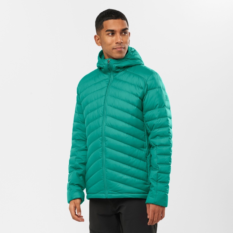 Men's Hooded Down Jacket Essential Xwarm Down Pacific