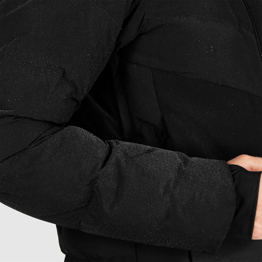 Men's Insulated Hooded Jacket Snowshelter Black-Heather