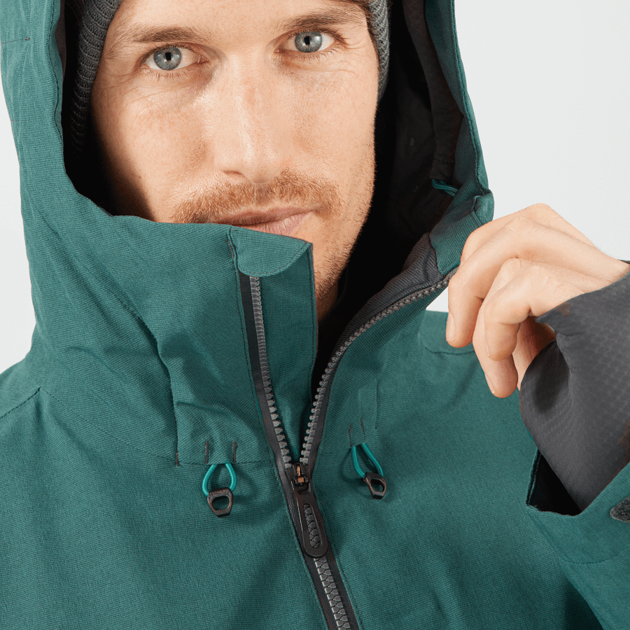Men's Insulated Hooded Jacket Untracked Green Gables-Pacific