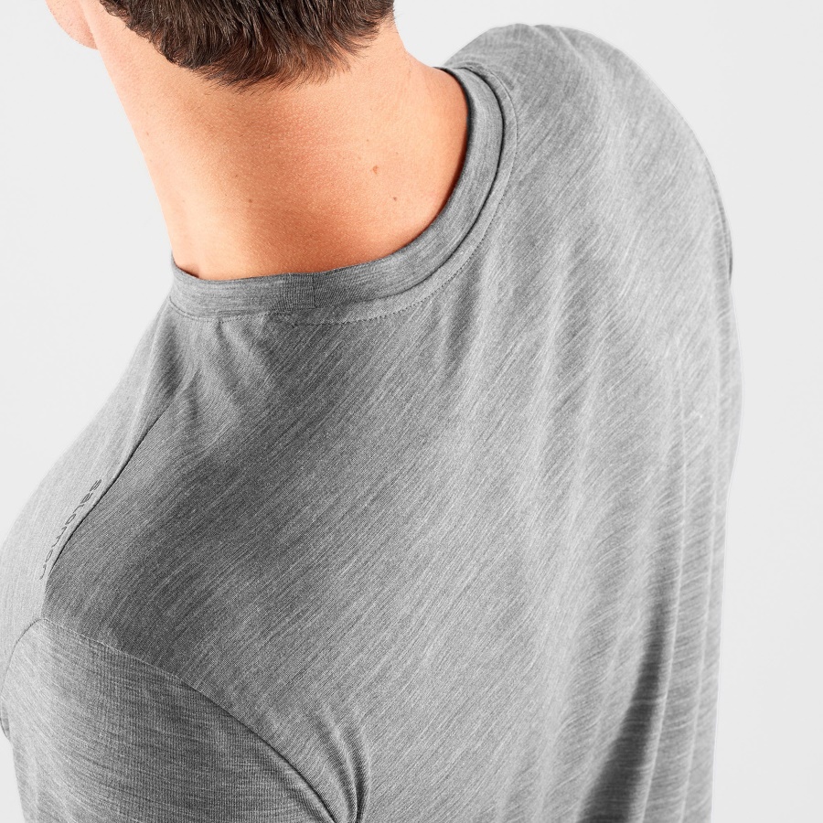 Men's Long Sleeve T-Shirt Outlife Merino Blend Medium Grey