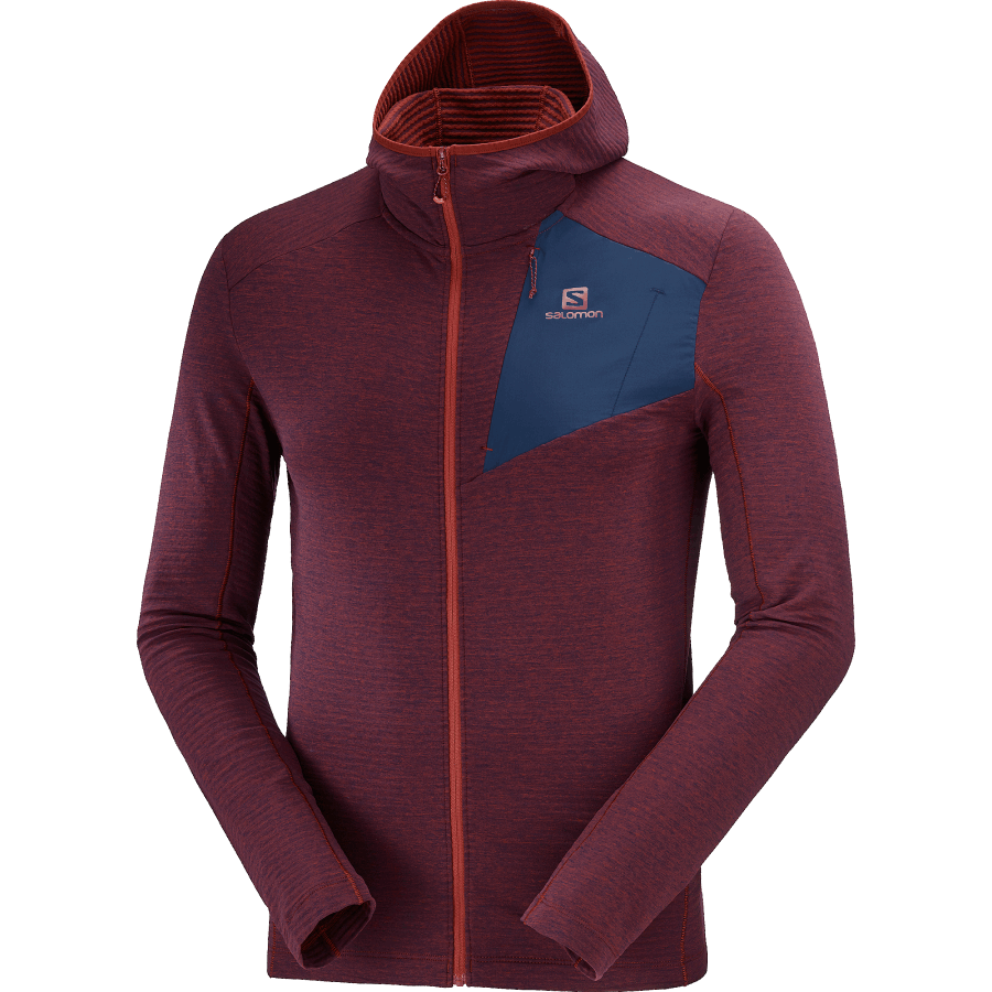 Men's Midlayer Jacket With Hood Essential Lightwarm Hooded Cabernet-Mood Indigo