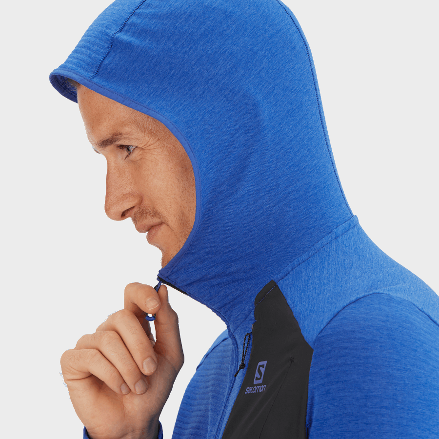 Men's Midlayer Jacket With Hood Essential Lightwarm Hooded Nautical Blue-Black