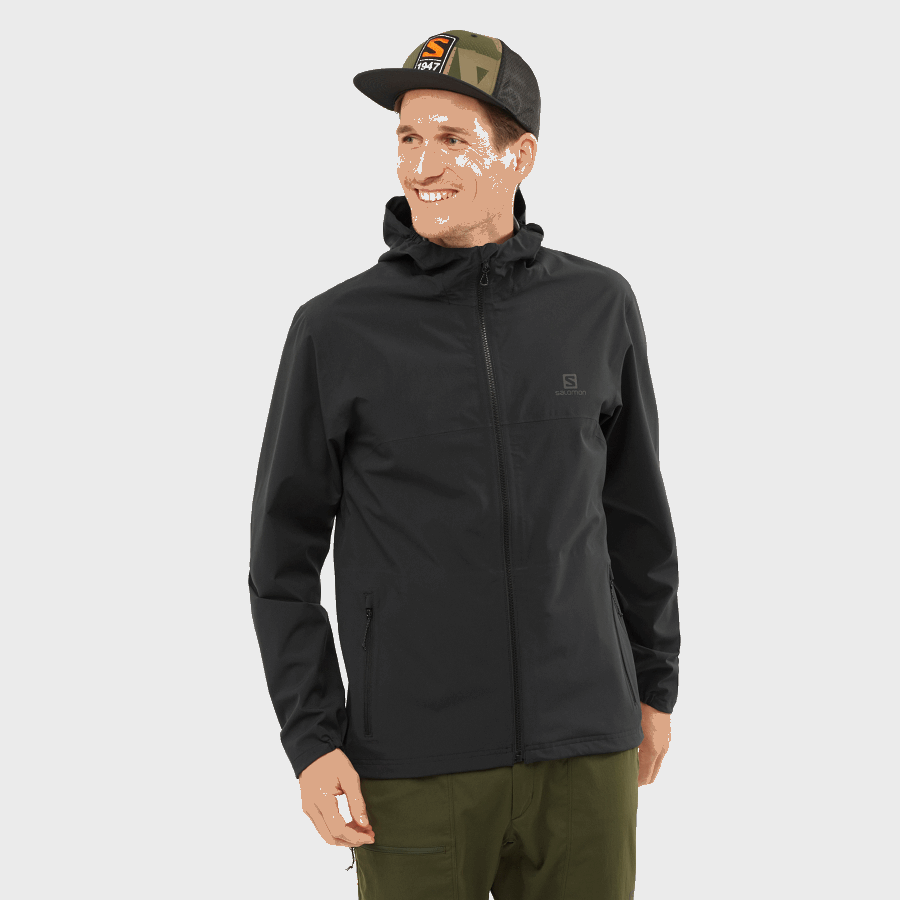 Men's Shell Jacket Essential Waterproof 2.5L Black