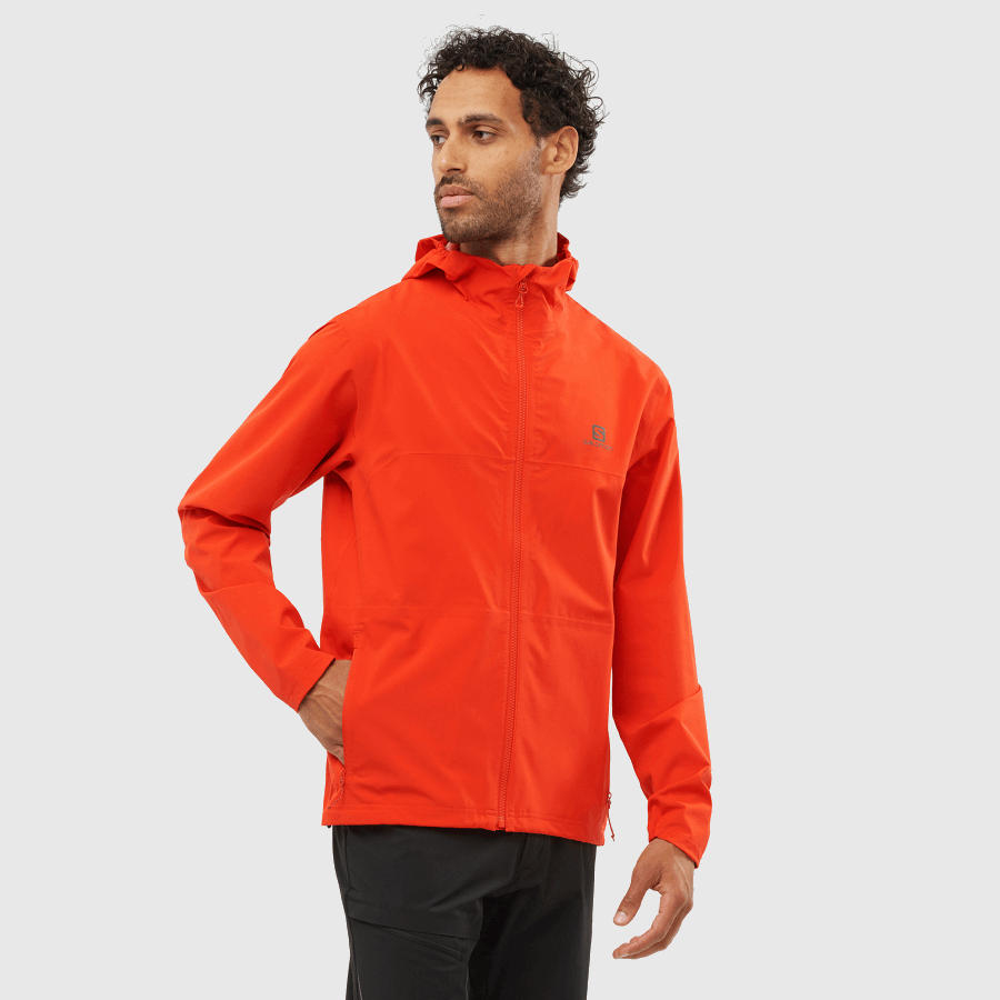 Men's Shell Jacket Essential Waterproof 2.5L Fiery Red