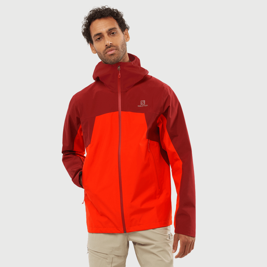 Men's Shell Jacket Outline Gore-Tex 2.5 Layers Fiery Red-Cabernet